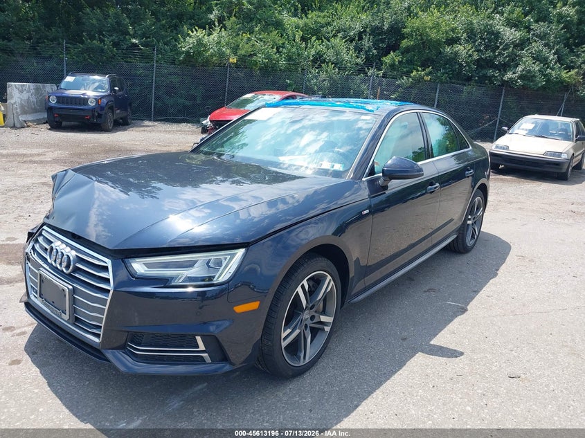 Vin: wauenaf46ja130199, lot: 46111646, audi a4 2.0t premium/2.0t tech premium 20182
