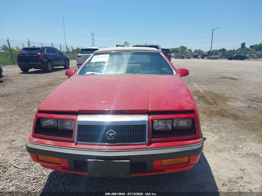 1992 Chrysler Lebaron VIN: 1C3XU4532NF278436 Lot: 45613645