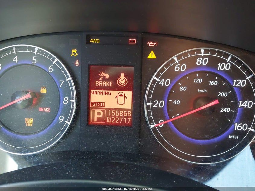 2010 Infiniti Ex35 Journey VIN: JN1AJ0HR7AM757981 Lot: 45613854