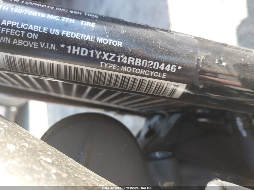2024 Harley-Davidson Fxlrst VIN: 1HD1YXZ14RB020446 Lot: 45613948