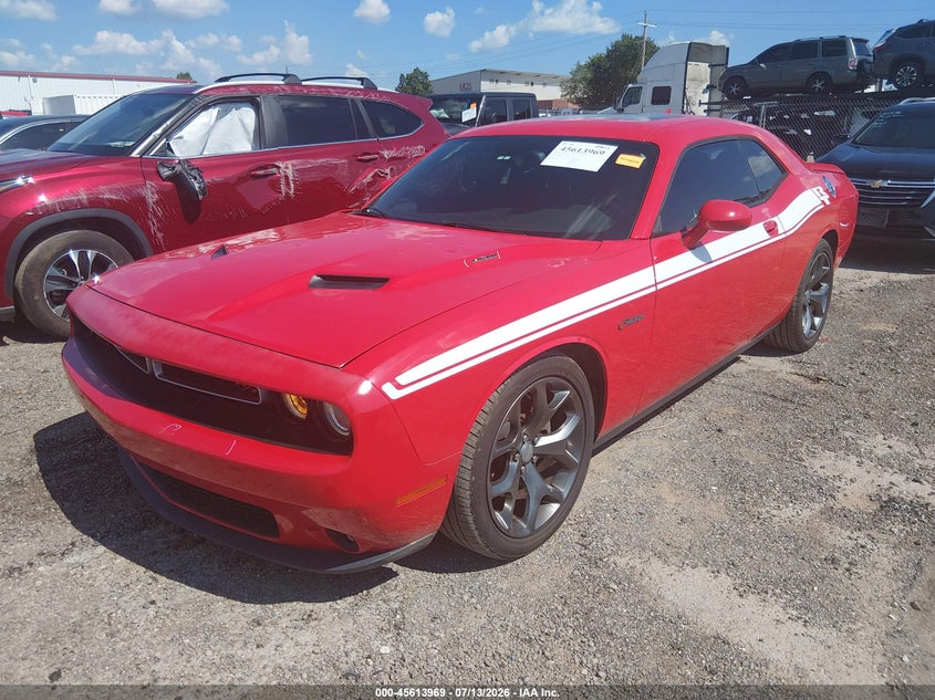 Vin: 2c3cdzbt9fh719317, lot: 46112419, dodge challenger r/t plus 20152