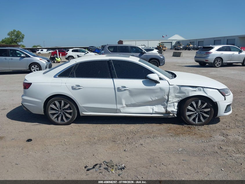 2021 AUDI A4 SEDAN 2.0L I-4 DI, DOHC, VVT, TURBO, 201HP