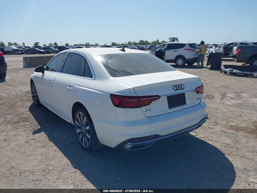2021 AUDI A4 SEDAN 2.0L I-4 DI, DOHC, VVT, TURBO, 201HP
