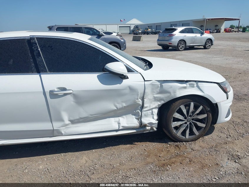2021 AUDI A4 SEDAN 2.0L I-4 DI, DOHC, VVT, TURBO, 201HP