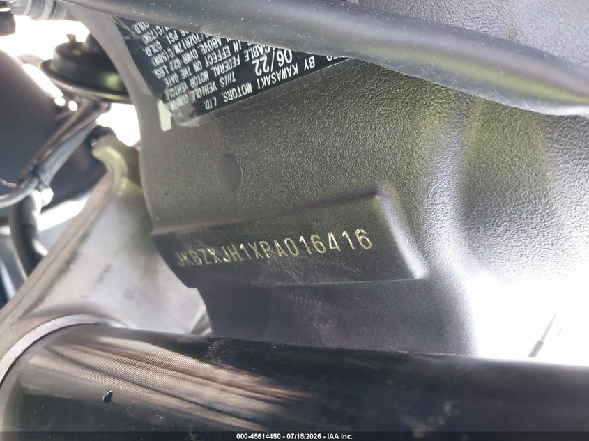 2023 Kawasaki Zx636 K VIN: JKBZXJH1XPA016416 Lot: 45614450