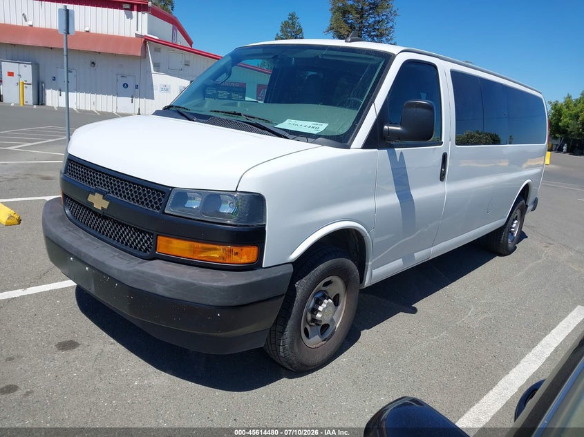 Vin: 1gazgnfp2l1253008, lot: 46112930, chevrolet express passenger rwd 3500 extended wheelbase ls 20202