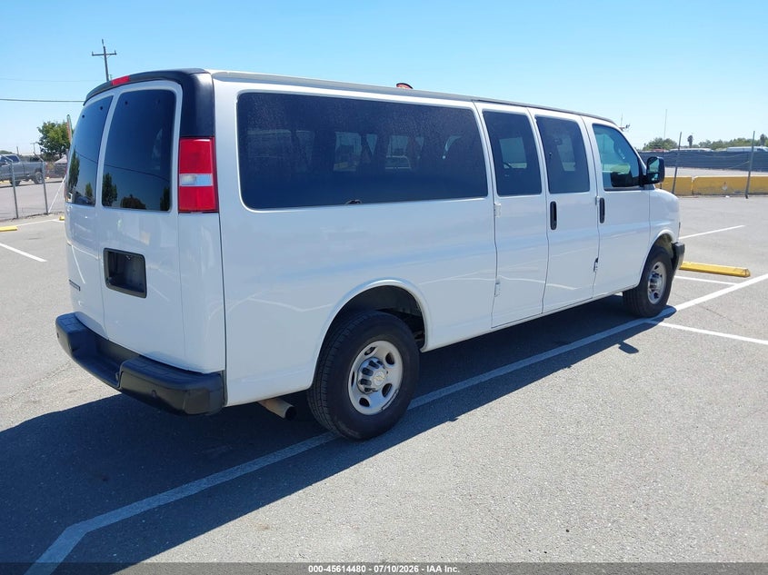 Vin: 1gazgnfp2l1253008, lot: 46112930, chevrolet express passenger rwd 3500 extended wheelbase ls 20204