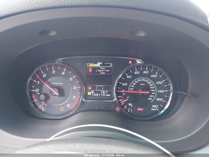 2018 Subaru Wrx VIN: JF1VA1A66J9818699 Lot: 45614528