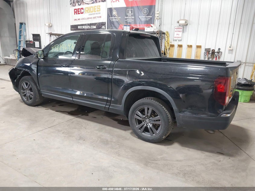 Vin: 5fpyk3f13hb005325, lot: 46113097, honda ridgeline sport 20173