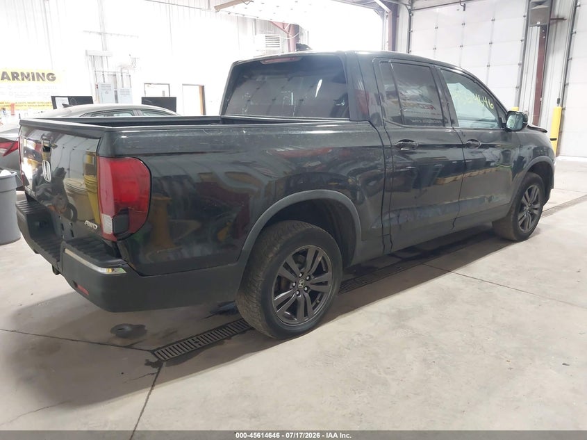 Vin: 5fpyk3f13hb005325, lot: 46113097, honda ridgeline sport 20174