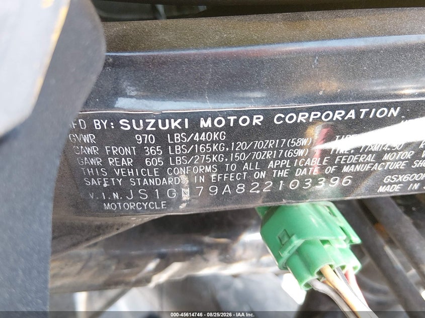 SUZUKI GSX600 2002