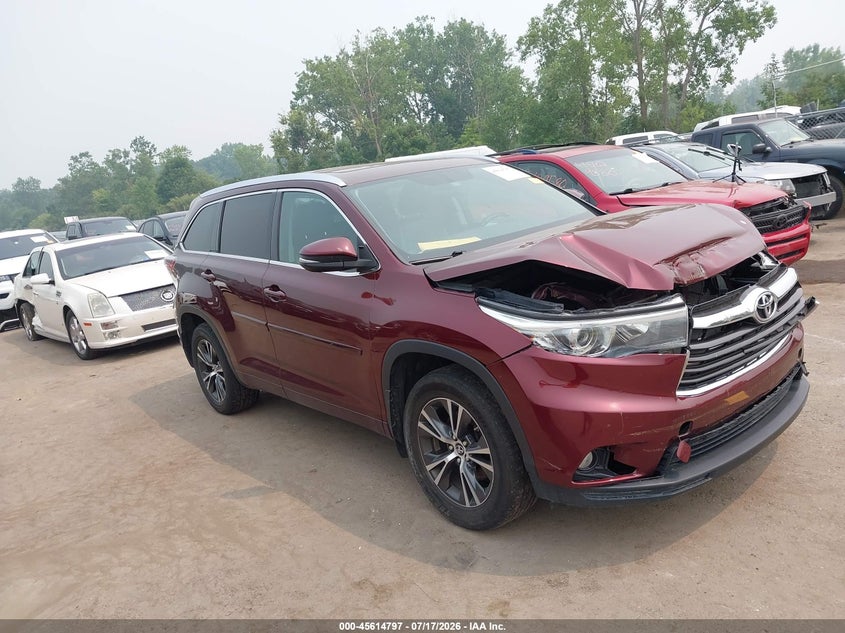 Vin: 5tdjkrfh3gs308822, lot: 46113247, toyota highlander xle v6 2016 img_1