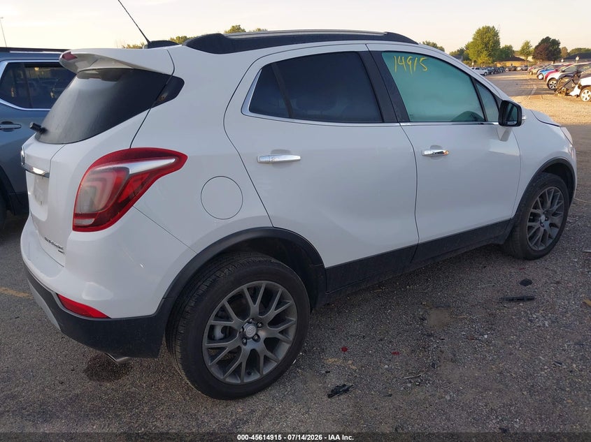 Vin: kl4cj2sb3jb692873, lot: 46113365, buick encore sport touring 20184