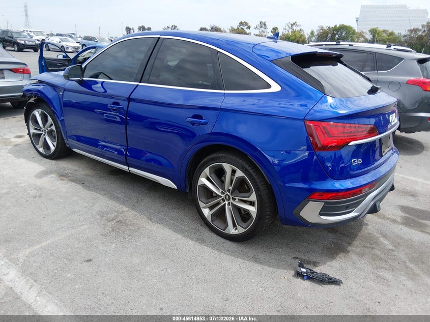 Vin: wa15aafy2m2074773, lot: 46113403, audi q5 sportback premium plus 45 tfsi quattro s tronic 20213