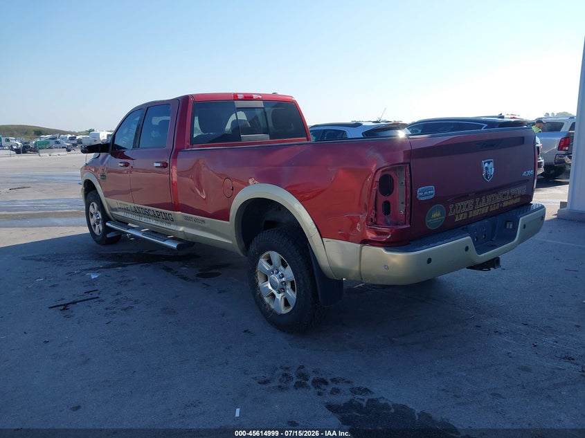 Vin: 3d7ut2cl4bg583378, lot: 46113449, ram ram 2500 laramie longhorn 20113