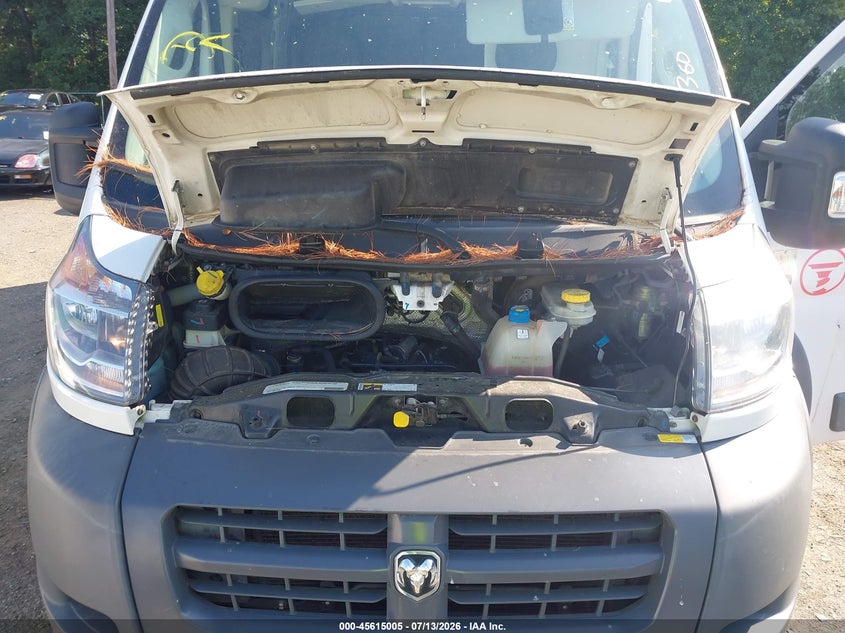 2018 Ram Promaster 3500 Cargo Van High Roof 159 Wb Ext VIN: 3C6URVJG5JE101308 Lot: 45615005