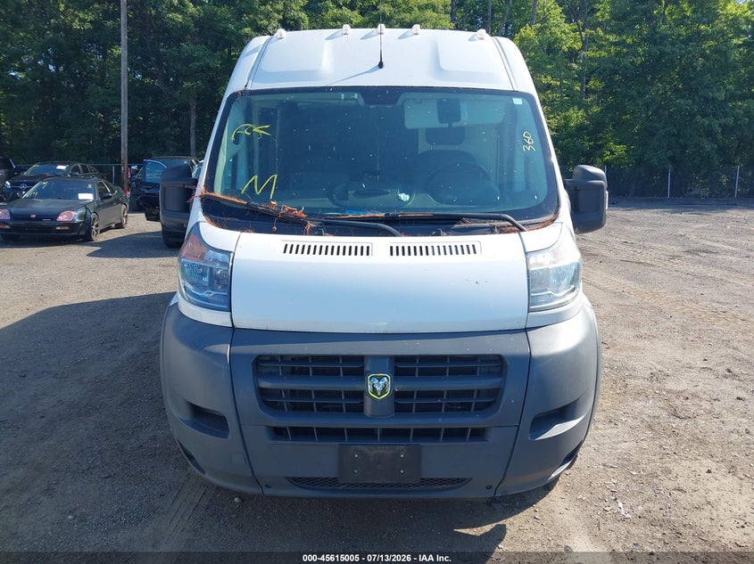 2018 Ram Promaster 3500 Cargo Van High Roof 159 Wb Ext VIN: 3C6URVJG5JE101308 Lot: 45615005