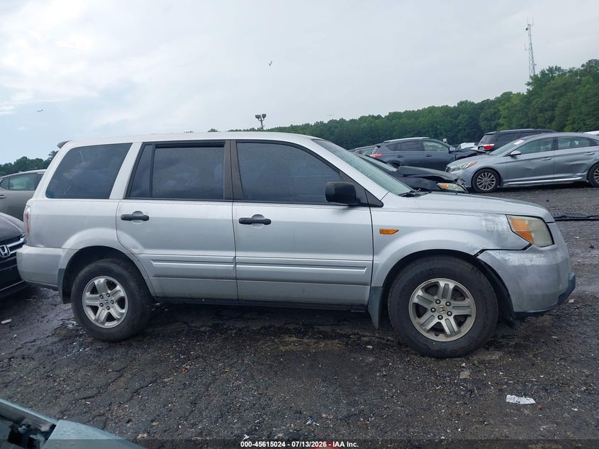 2007 Honda Pilot Lx VIN: 5FNYF28107B038396 Lot: 45615024