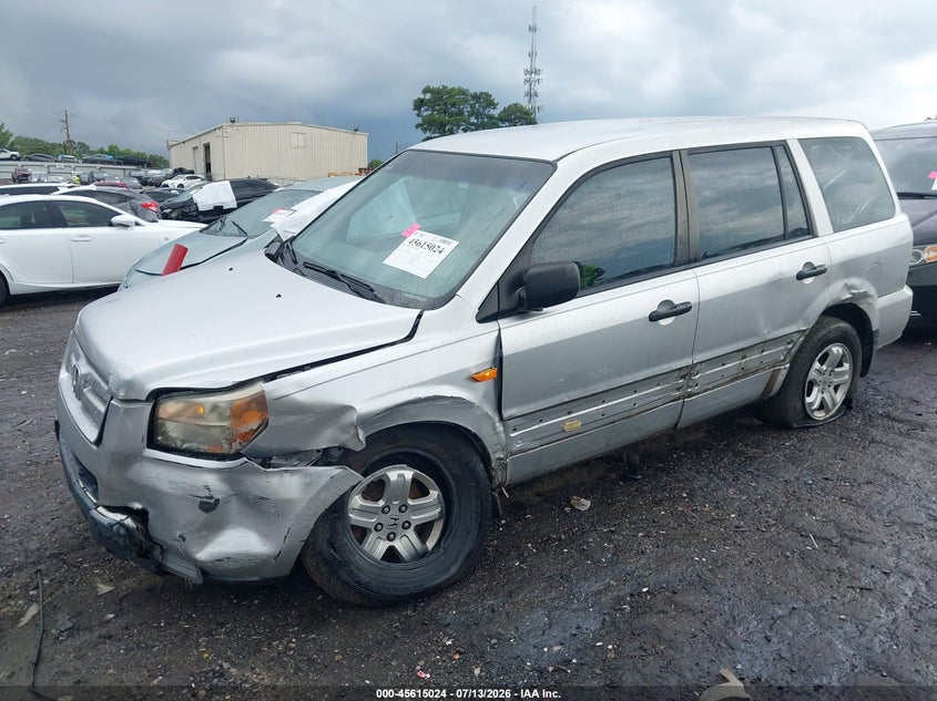 2007 Honda Pilot Lx VIN: 5FNYF28107B038396 Lot: 45615024