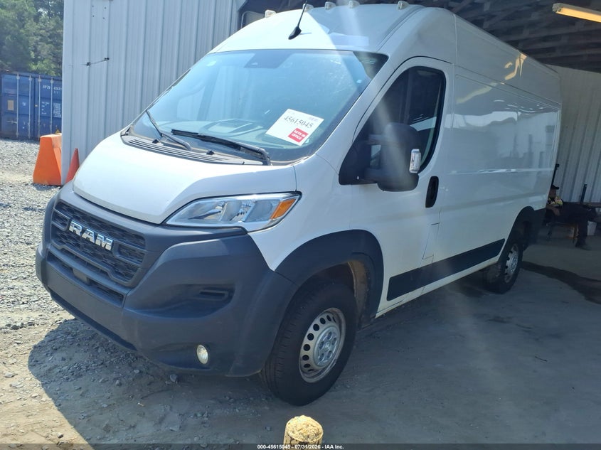 Vin: 3c6lrvcg6se511691, lot: 46113495, ram promaster 2500 tradesman high roof 136 wb w/pass seat 20252