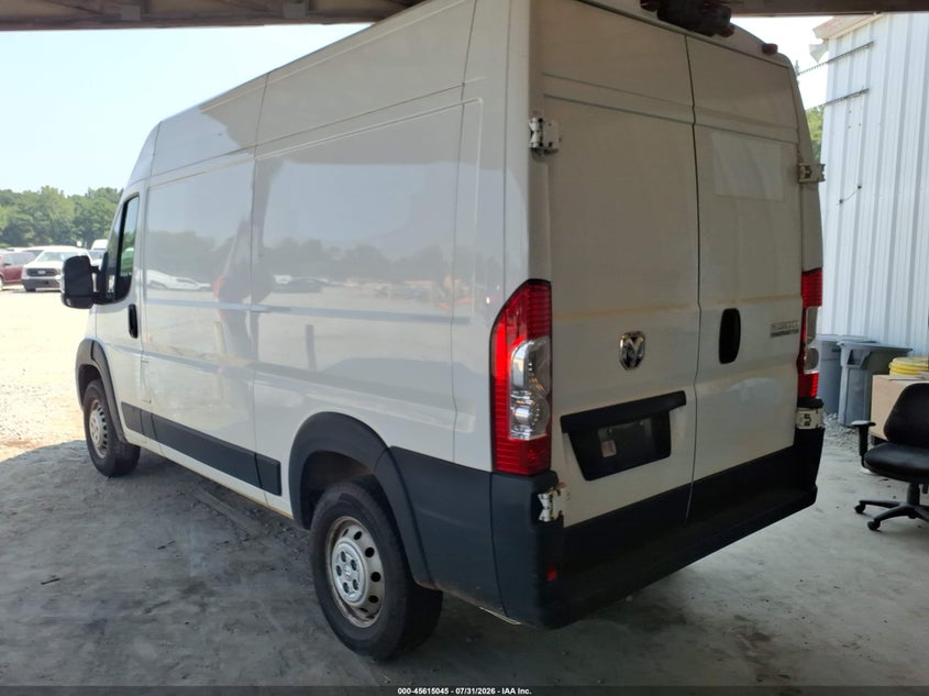 Vin: 3c6lrvcg6se511691, lot: 46113495, ram promaster 2500 tradesman high roof 136 wb w/pass seat 20253