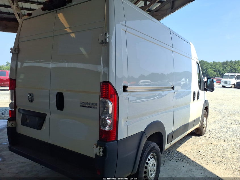 Vin: 3c6lrvcg6se511691, lot: 46113495, ram promaster 2500 tradesman high roof 136 wb w/pass seat 20254