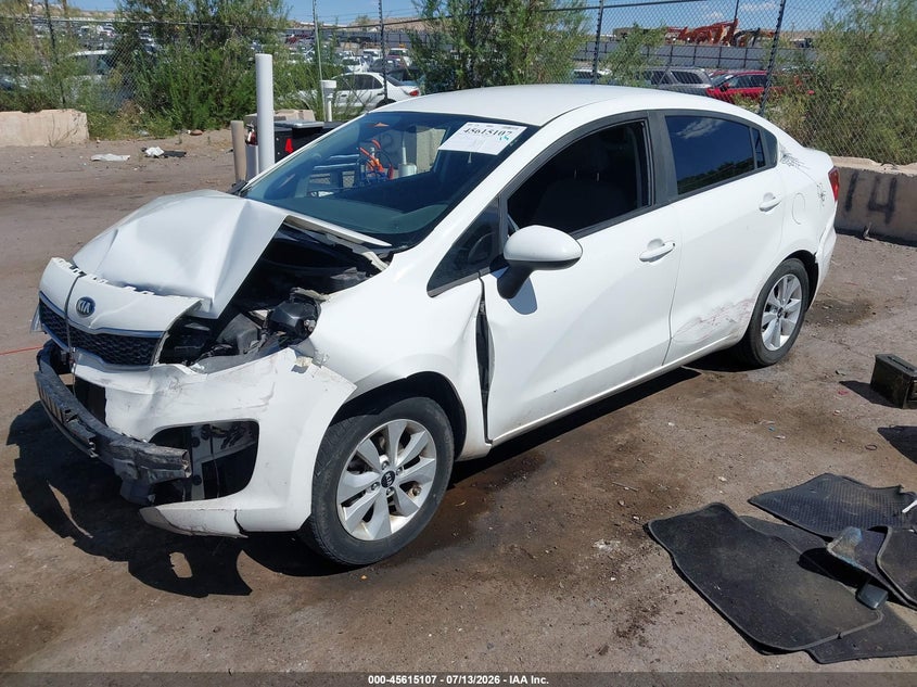 Vin: knadn4a36g6676072, lot: 46113557, kia rio ex 20162