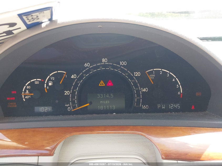 2002 Mercedes-Benz S 430 VIN: WDBNG70J82A297730 Lot: 45615287
