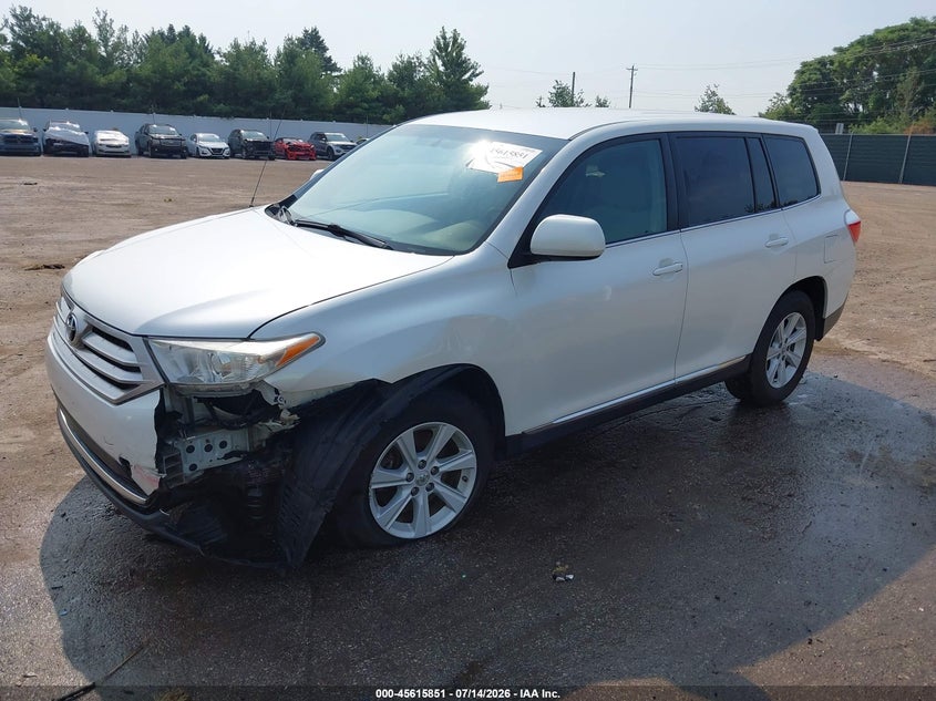 Vin: 5tdbk3eh3cs167439, lot: 46114301, toyota highlander base v6 20122