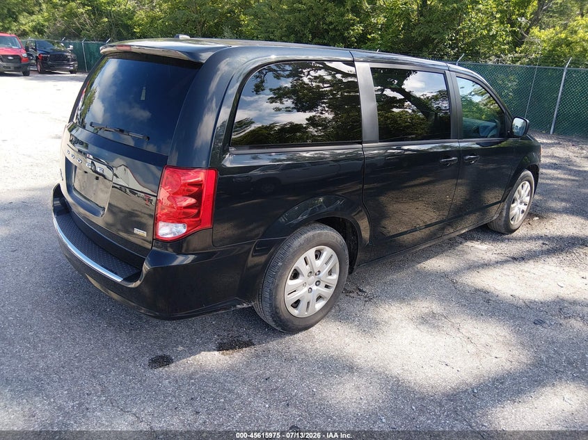 Vin: 2c4rdgbg0jr255608, lot: 46114425, dodge grand caravan se 20184