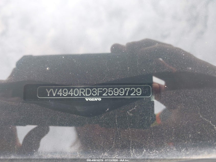 2015 Volvo Xc60 3.2 Platinum VIN: YV4940RD3F2599729 Lot: 45616276