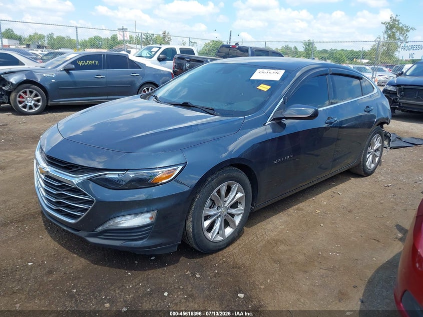 2021 Chevrolet Malibu, Rear, IAAI, VIN 1G1ZD5ST5MF017923 — photo 2