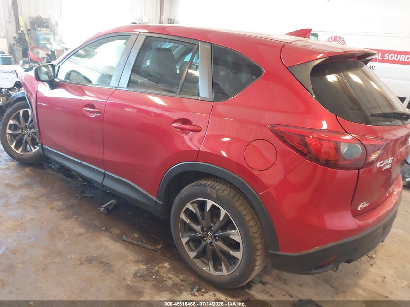 Vin: jm3ke4dy5g0728528, lot: 46114917, mazda cx-5 grand touring 20163