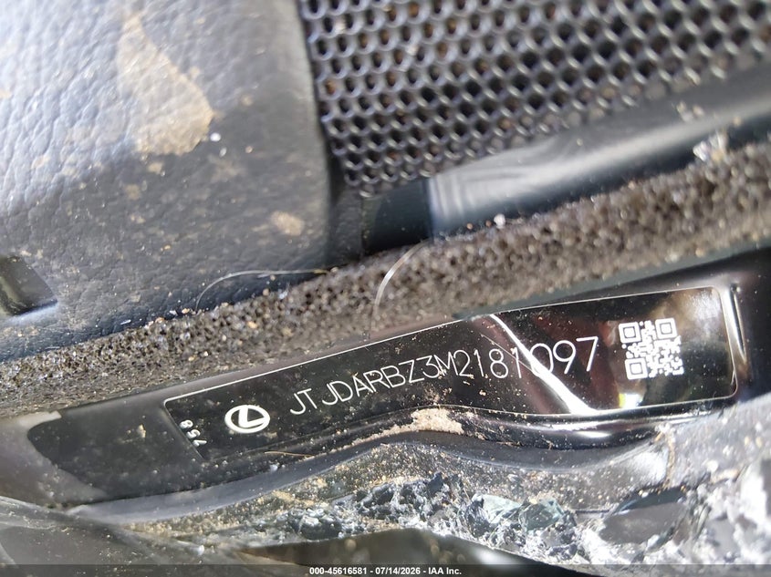 2021 Lexus Nx 300 VIN: JTJDARBZ3M2181097 Lot: 45616581