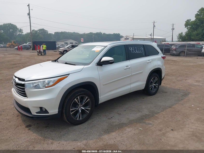 Vin: 5tdjkrfh2gs328978, lot: 46115059, toyota highlander xle v6 20162