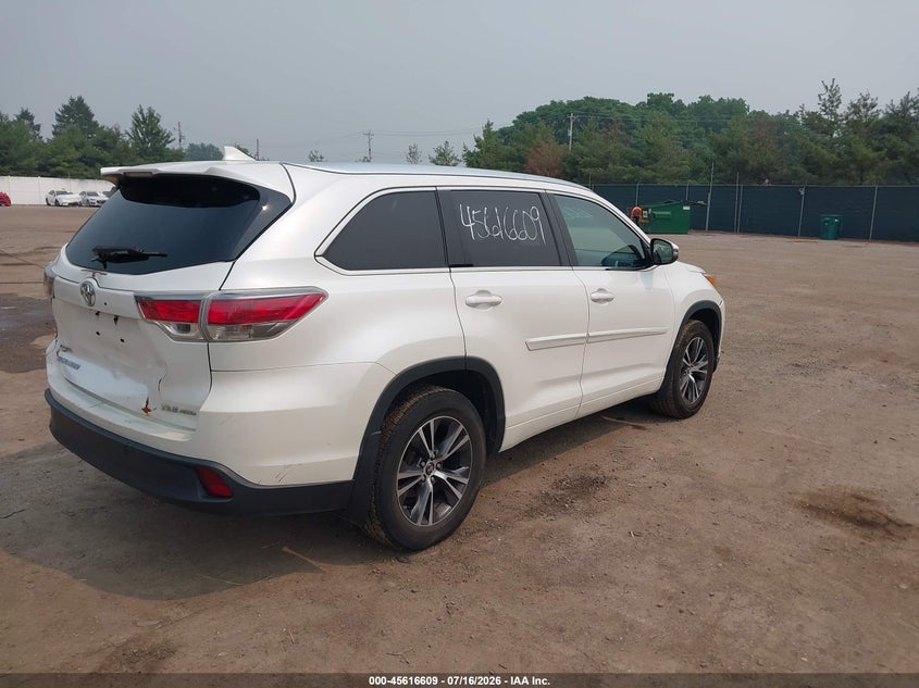 Vin: 5tdjkrfh2gs328978, lot: 46115059, toyota highlander xle v6 20164