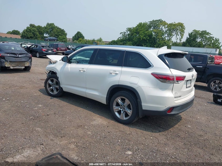 Vin: 5tddkrfh3gs352154, lot: 46115121, toyota highlander limited v6 20163