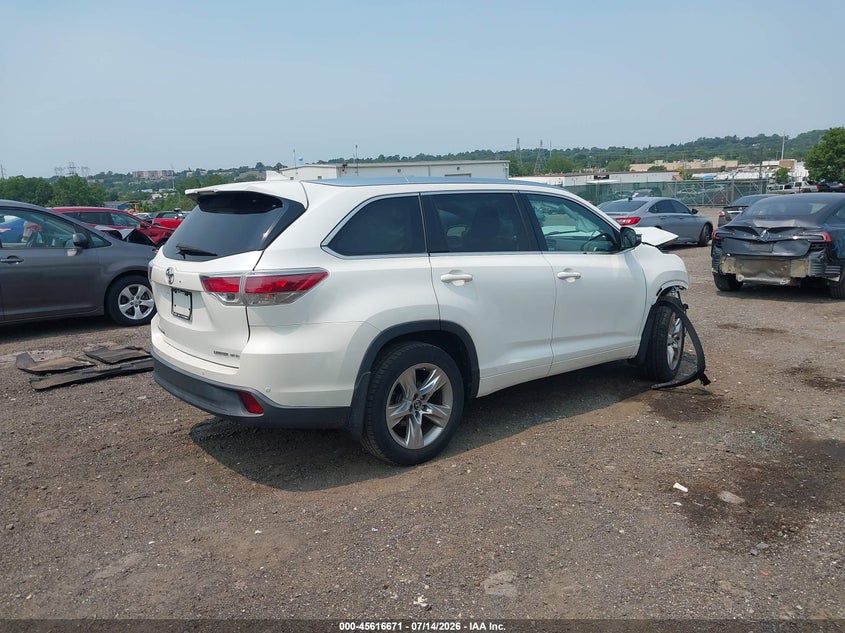 Vin: 5tddkrfh3gs352154, lot: 46115121, toyota highlander limited v6 20164