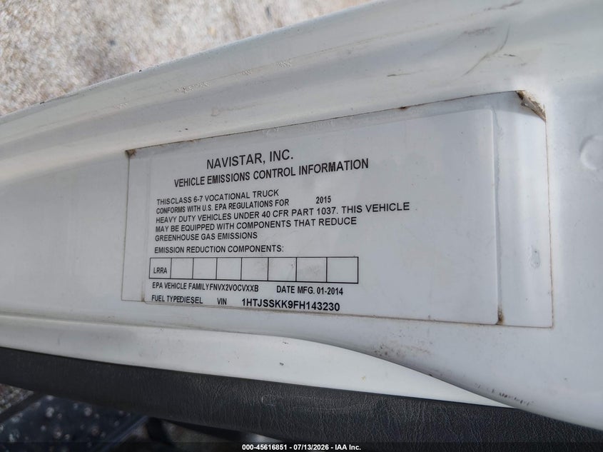 2015 INTERNATIONAL TERRASTAR TRUCK N/A