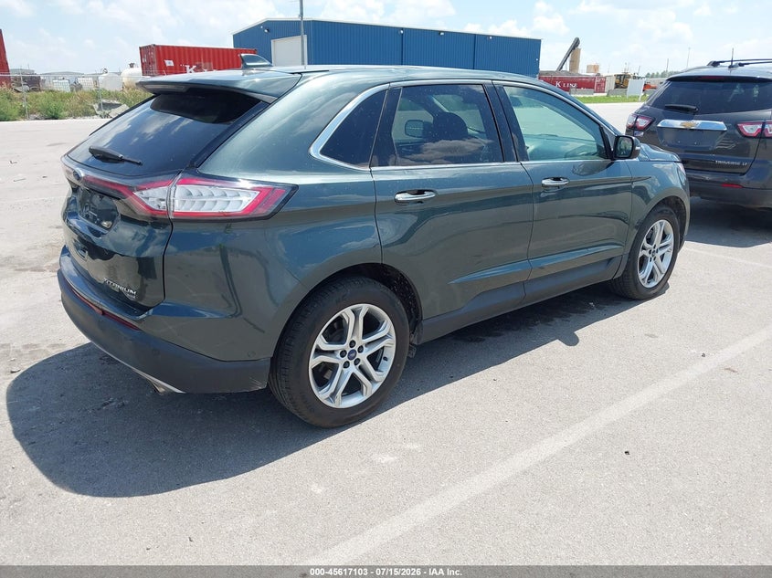 Vin: 2fmpk4k85fbc17890, lot: 46115553, ford edge titanium 20154