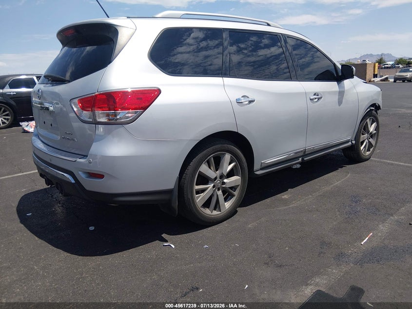 Vin: 5n1ar2mm7fc622312, lot: 46115689, nissan pathfinder platinum 20154
