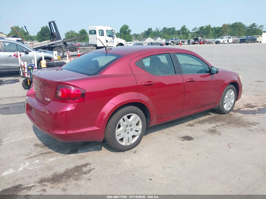 Vin: 1c3cdzab6en223695, lot: 46115700, dodge avenger se 20144