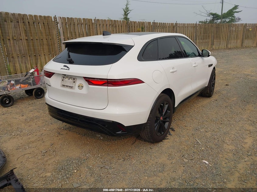 Vin: sadcj2ex9pa716027, lot: 46116098, jaguar f-pace s p250 awd automatic 20234