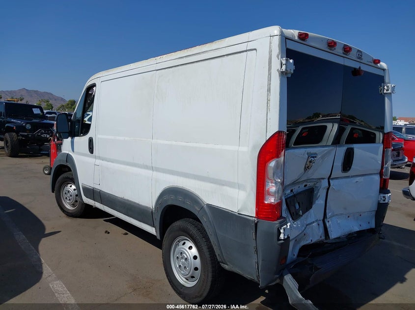 Vin: 3c6trvng5he524938, lot: 46116212, ram promaster 1500 low roof 118 wb 20173