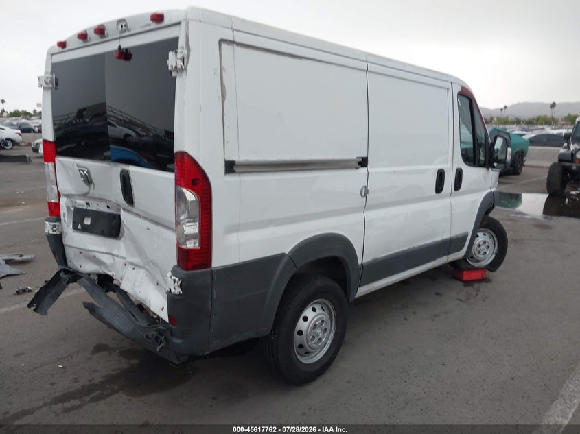 Vin: 3c6trvng5he524938, lot: 46116212, ram promaster 1500 low roof 118 wb 20174