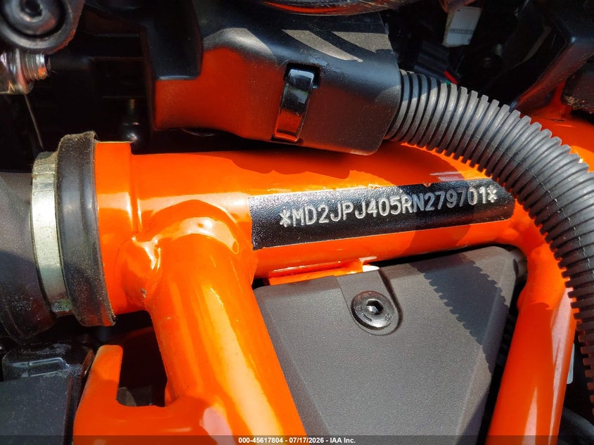 2024 Ktm 390 Duke VIN: MD2JPJ405RN279701 Lot: 45617804