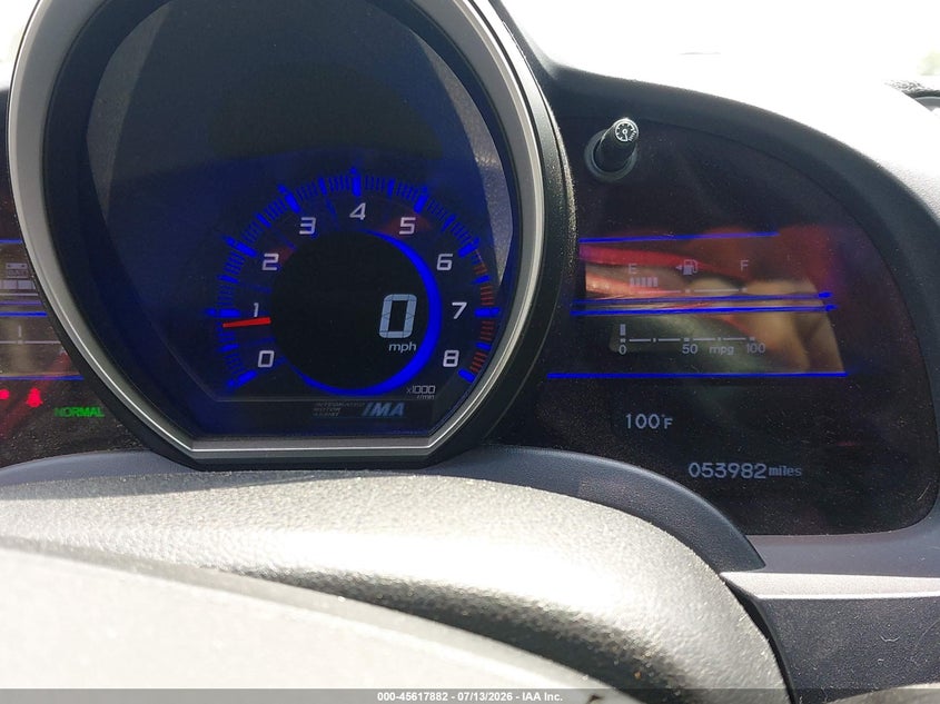 2011 Honda Cr-Z Ex VIN: JHMZF1D67BS005809 Lot: 45617882