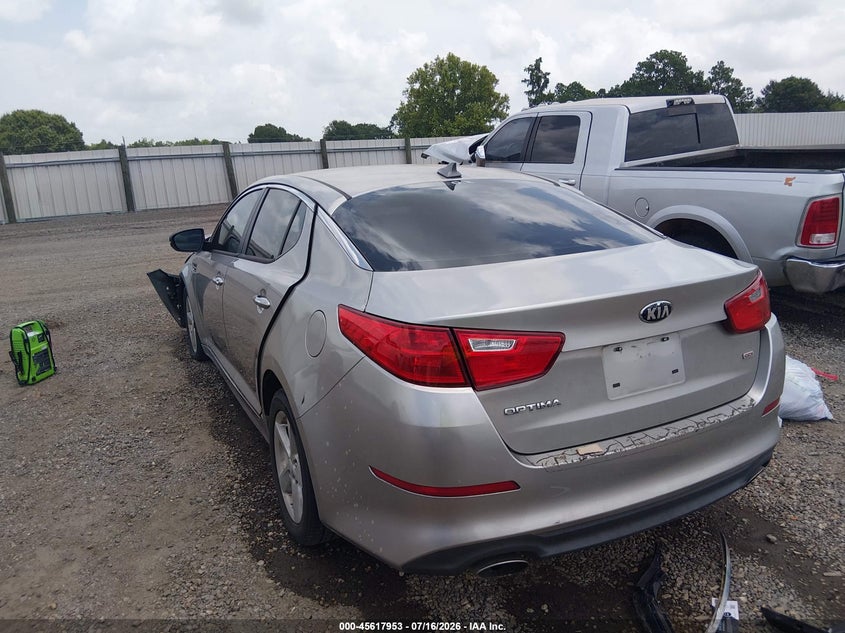 Vin: knagm4a72e5453033, lot: 46116403, kia optima lx 20143