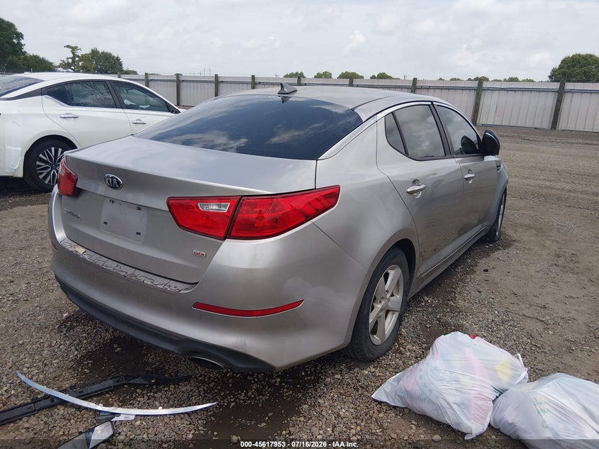 Vin: knagm4a72e5453033, lot: 46116403, kia optima lx 20144
