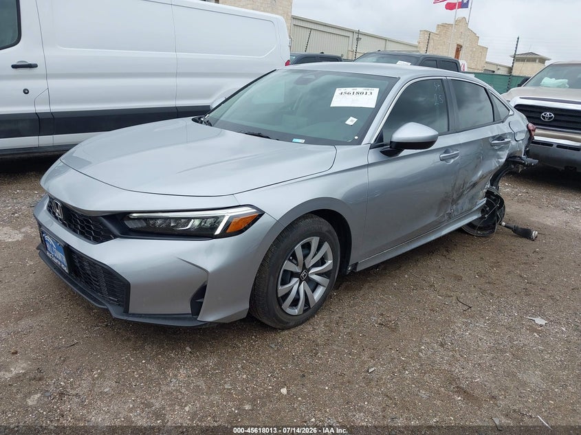 2026 Honda Civic, Rear, IAAI, VIN 2HGFE2F24TH591399 — photo 2